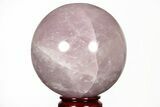 Polished Rose Quartz Sphere - Madagascar #216937-1